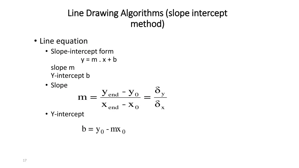 line drawing algorithms line drawing algorithms 1