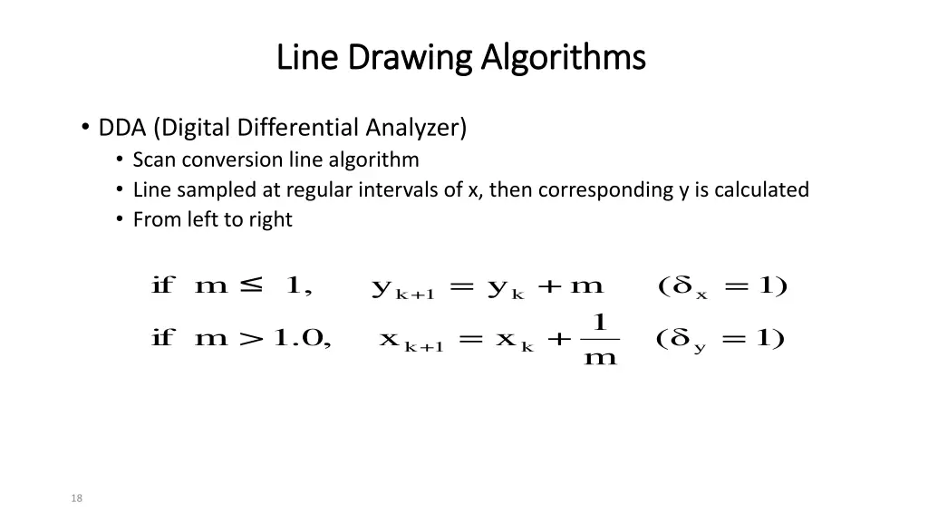 line drawing algorithms line drawing algorithms 2