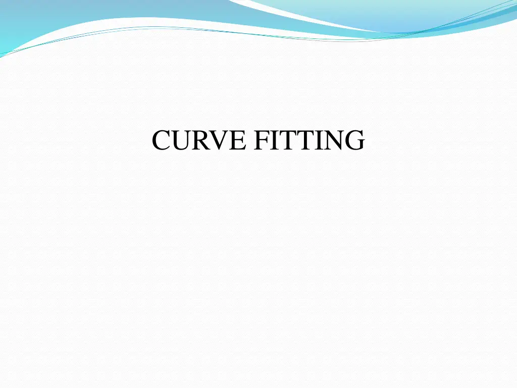 curve fitting