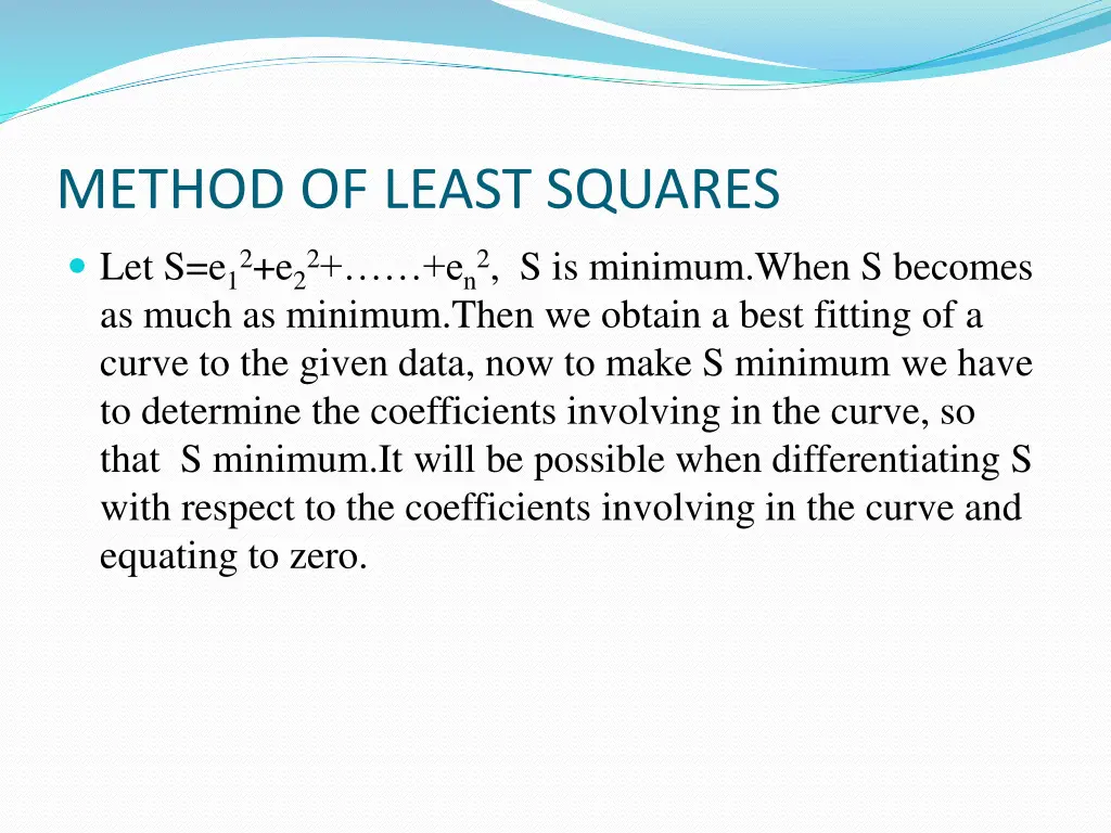 method of least squares 1