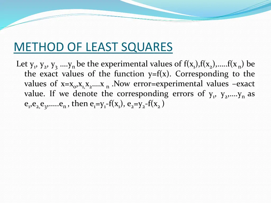 method of least squares