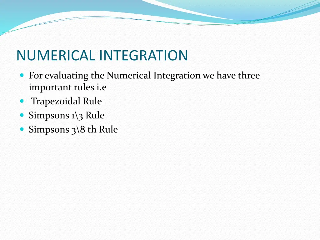 numerical integration 1