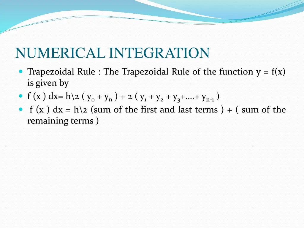 numerical integration 2