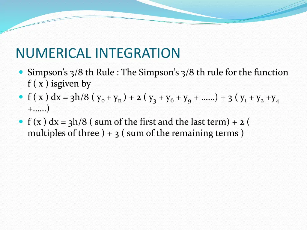 numerical integration 4