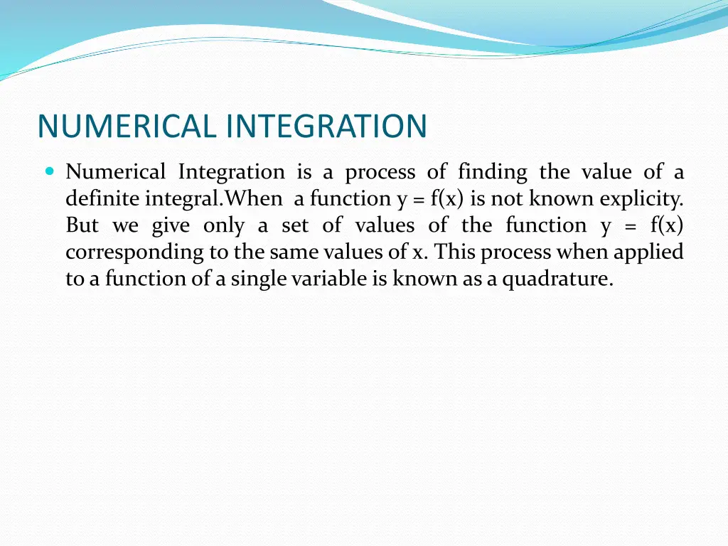 numerical integration