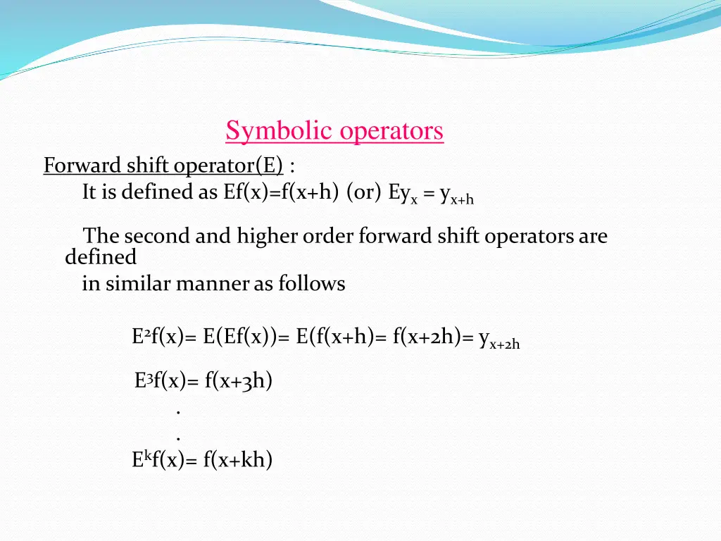 symbolic operators