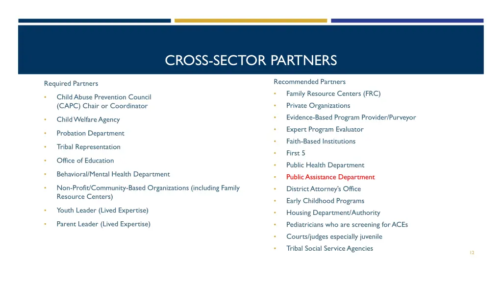 cross sector partners