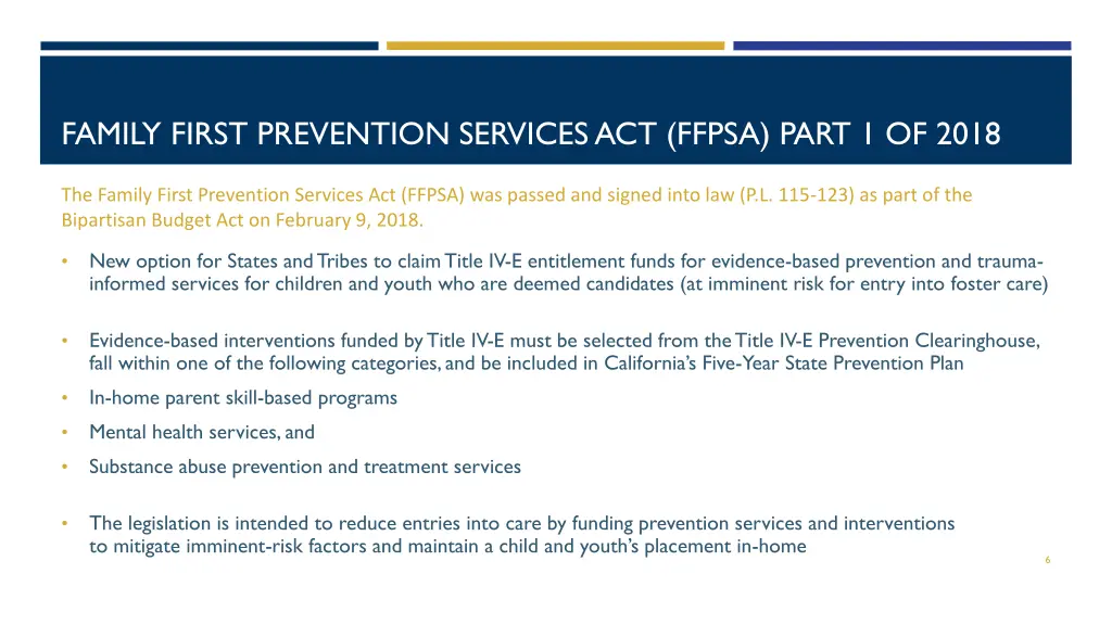 family first prevention services act ffpsa part