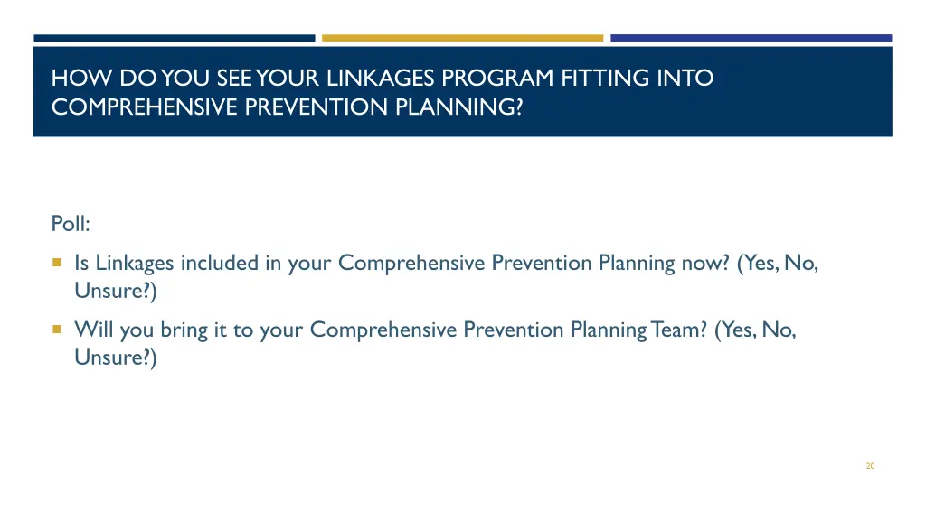 how do you see your linkages program fitting into