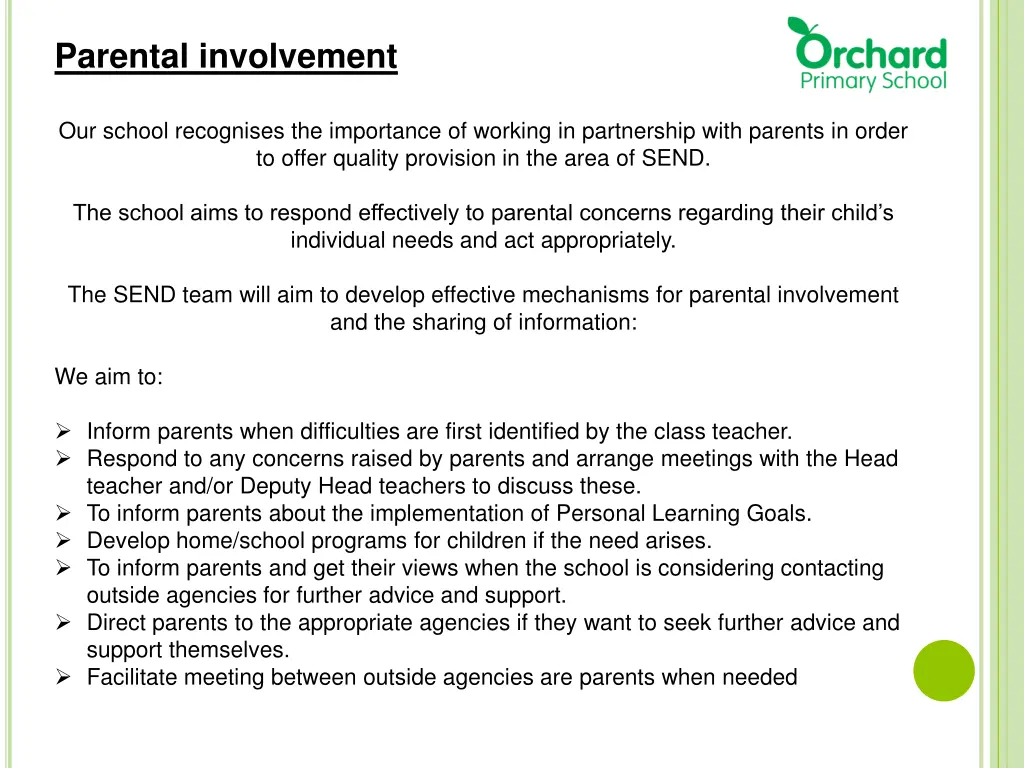 parental involvement