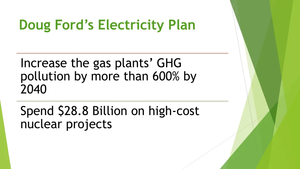 doug ford s electricity plan