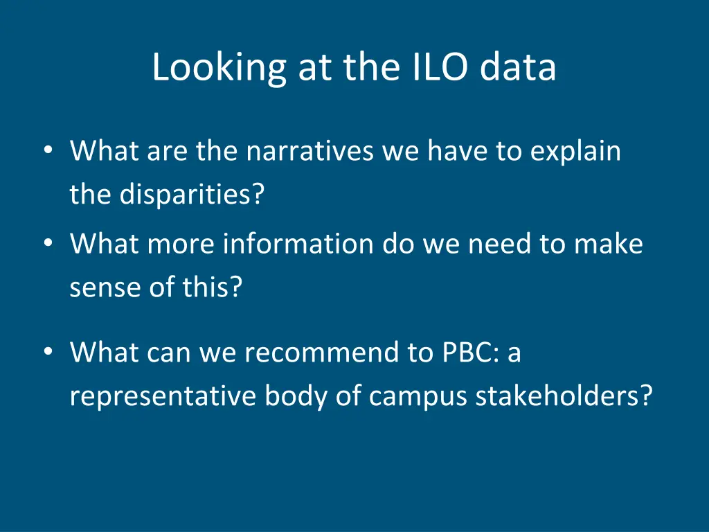 looking at the ilo data