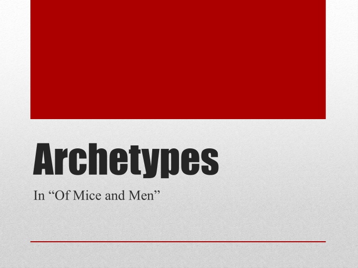 archetypes in of mice and men