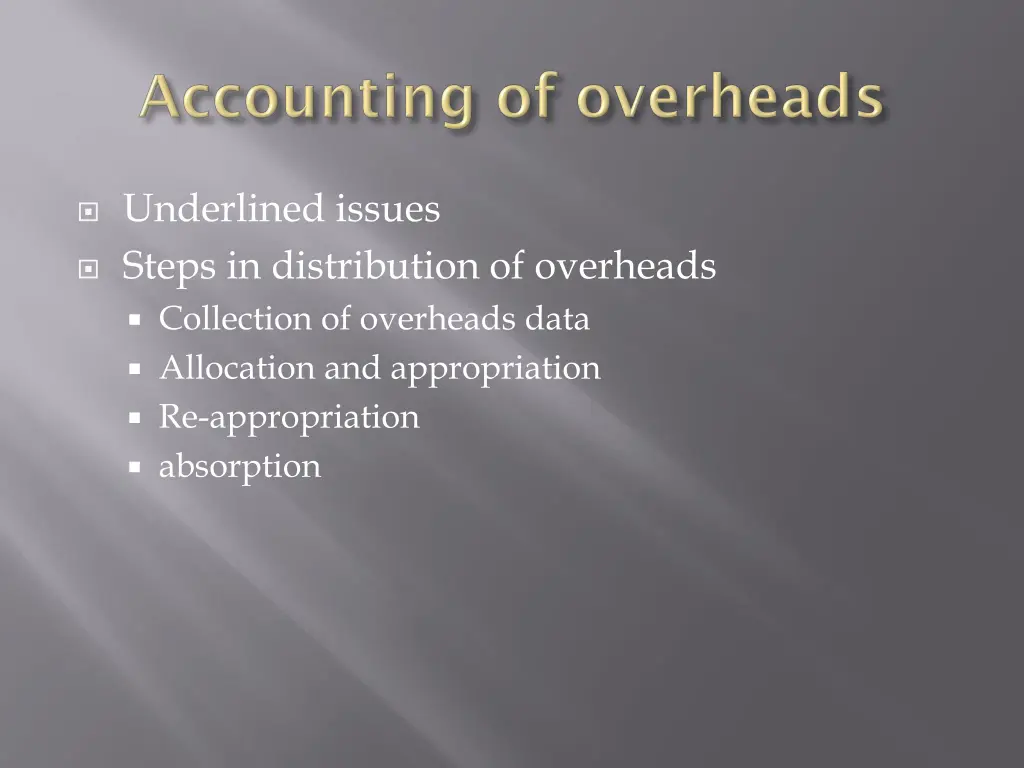 underlined issues steps in distribution