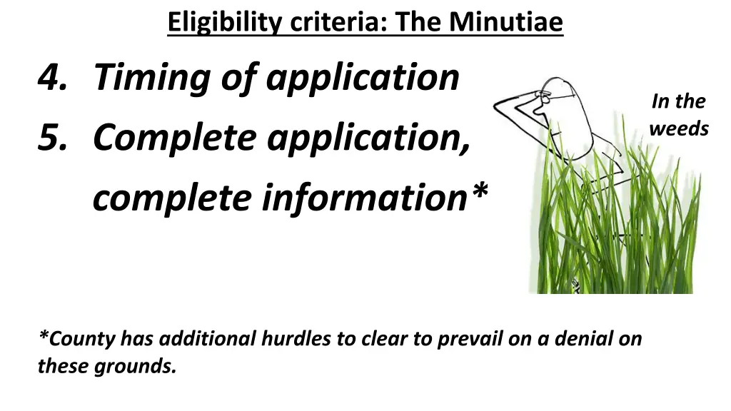 eligibility criteria the minutiae 4 timing