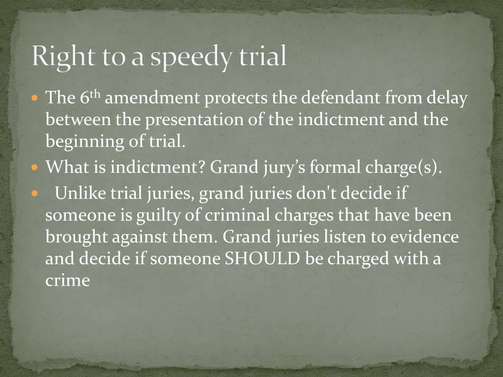 right to a speedy trial