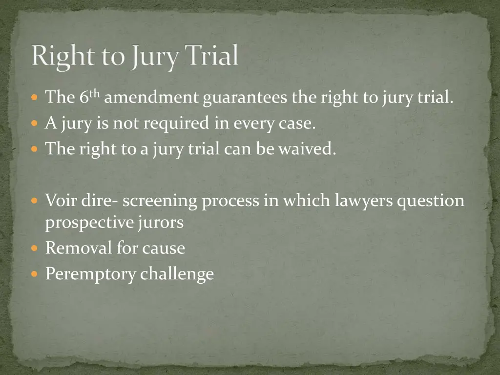 right to jury trial