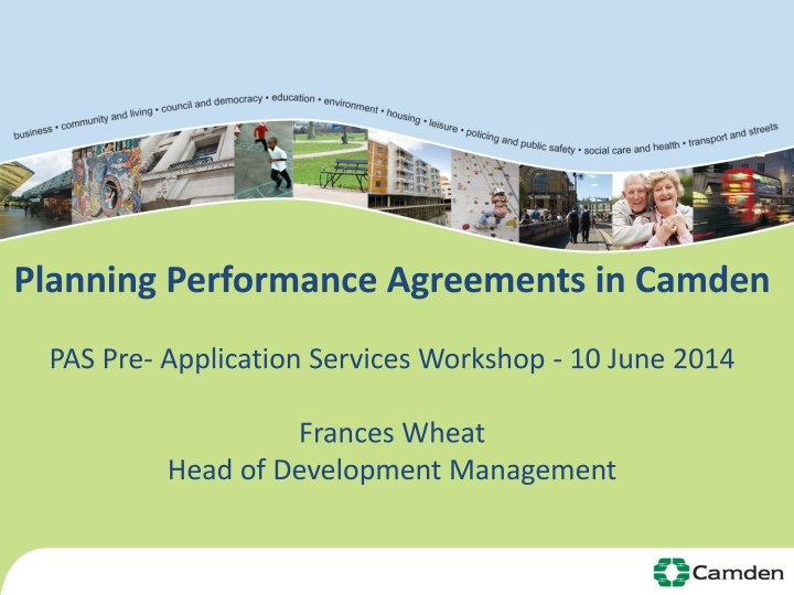 planning performance agreements in camden