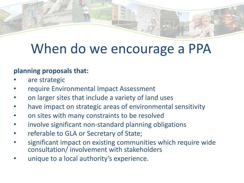 when do we encourage a ppa