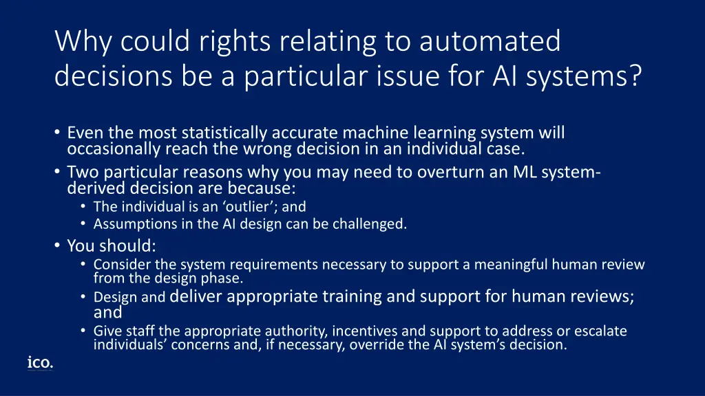 why could rights relating to automated decisions