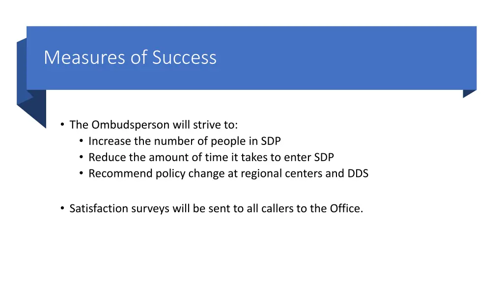 measures of success