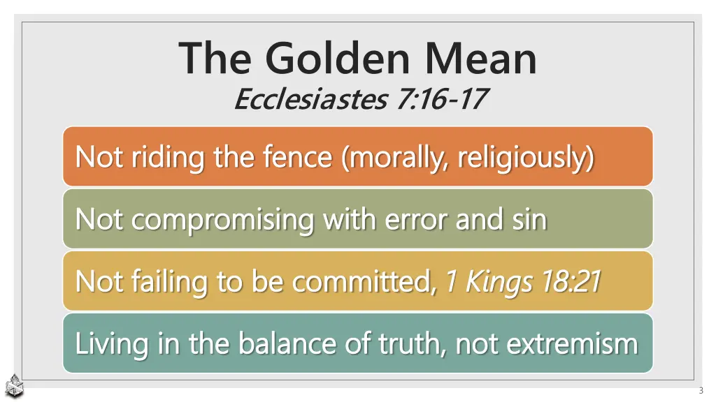 the golden mean ecclesiastes 7 16 17