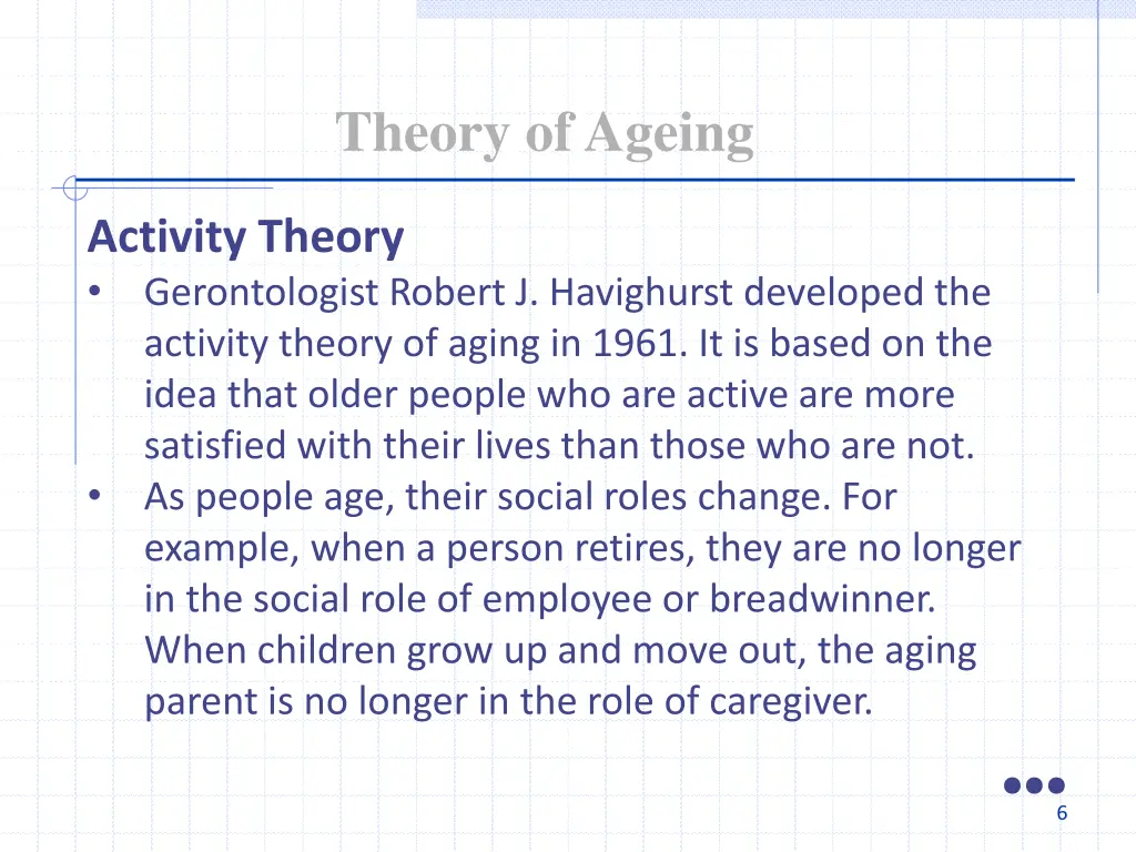 theory of ageing