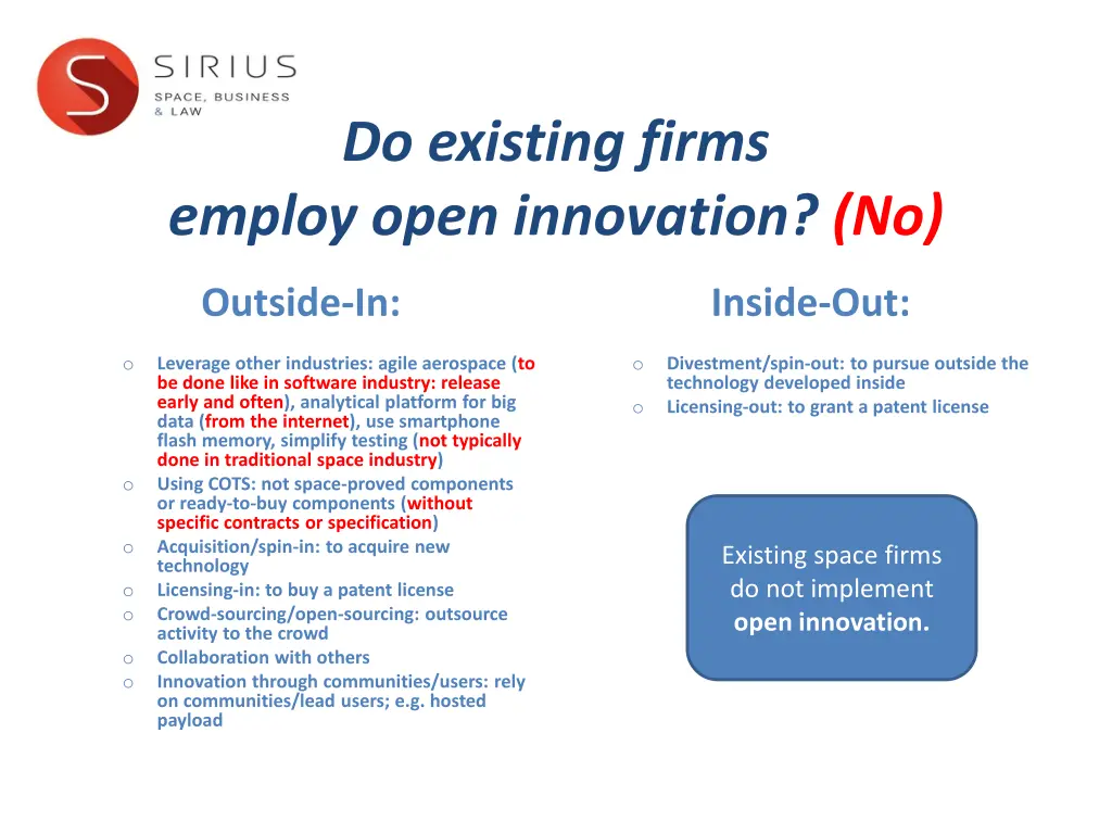 do existing firms employ open innovation no