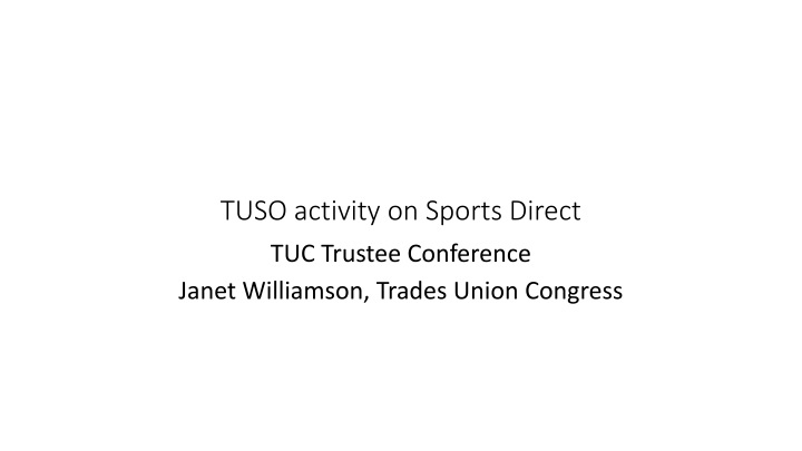 tuso activity on sports direct