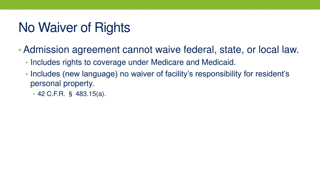 no waiver of rights