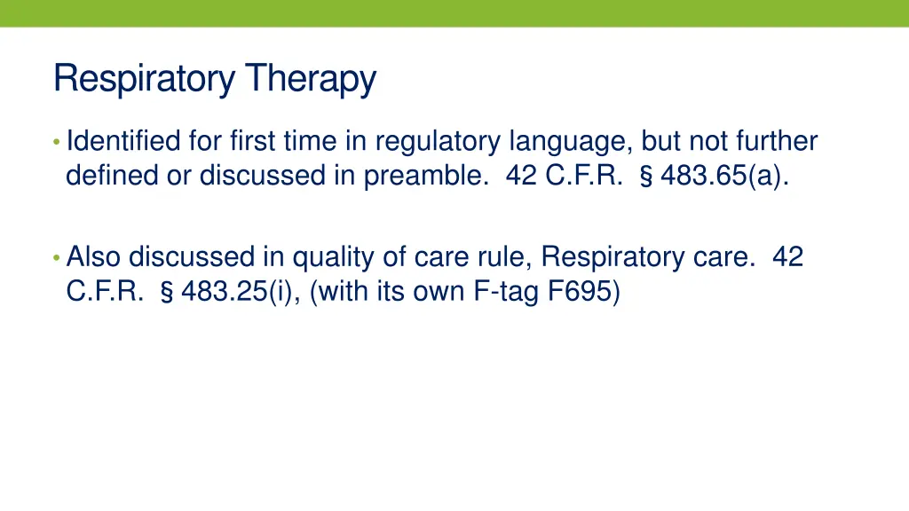 respiratory therapy