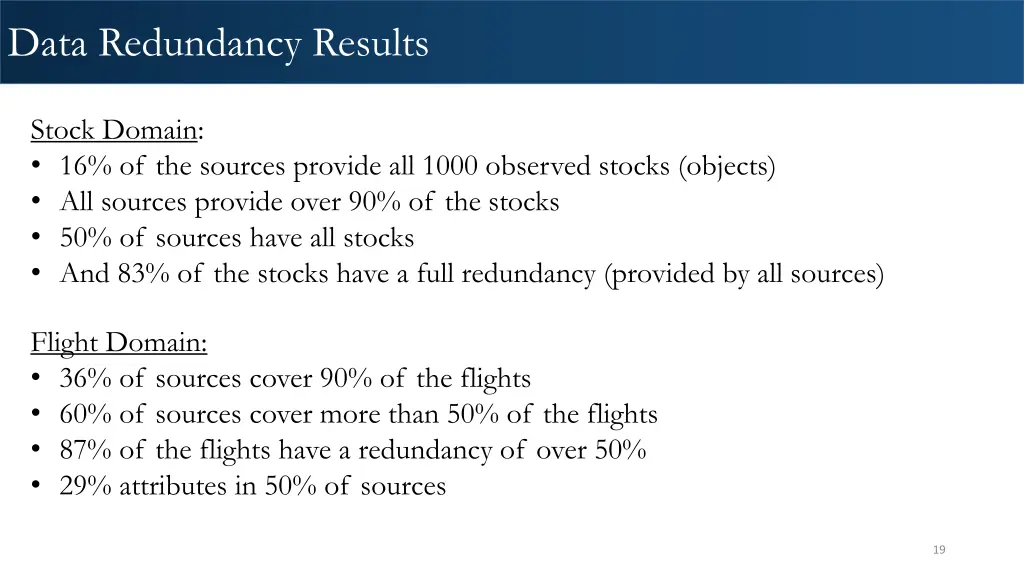 data redundancy results