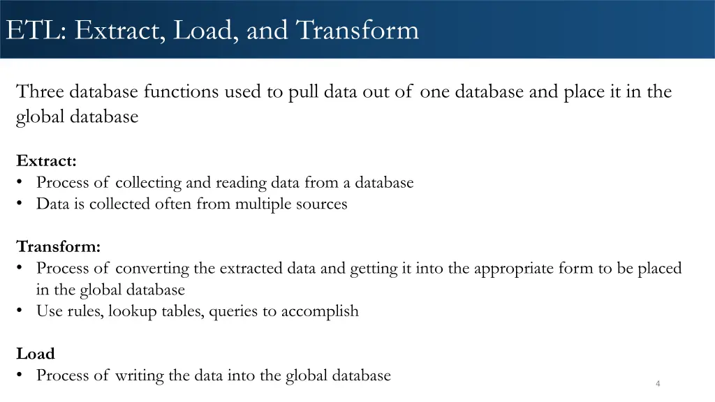 etl extract load and transform