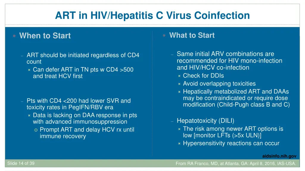 art in hiv hepatitis c virus coinfection