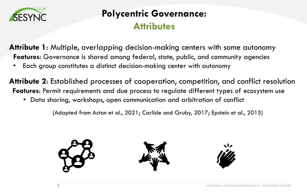 polycentric governance attributes