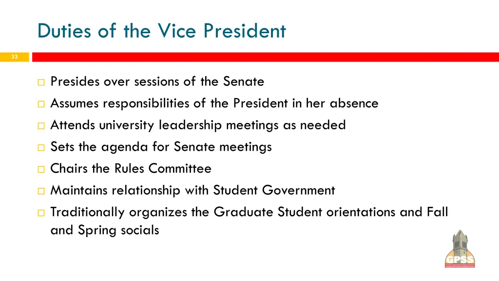 duties of the vice president