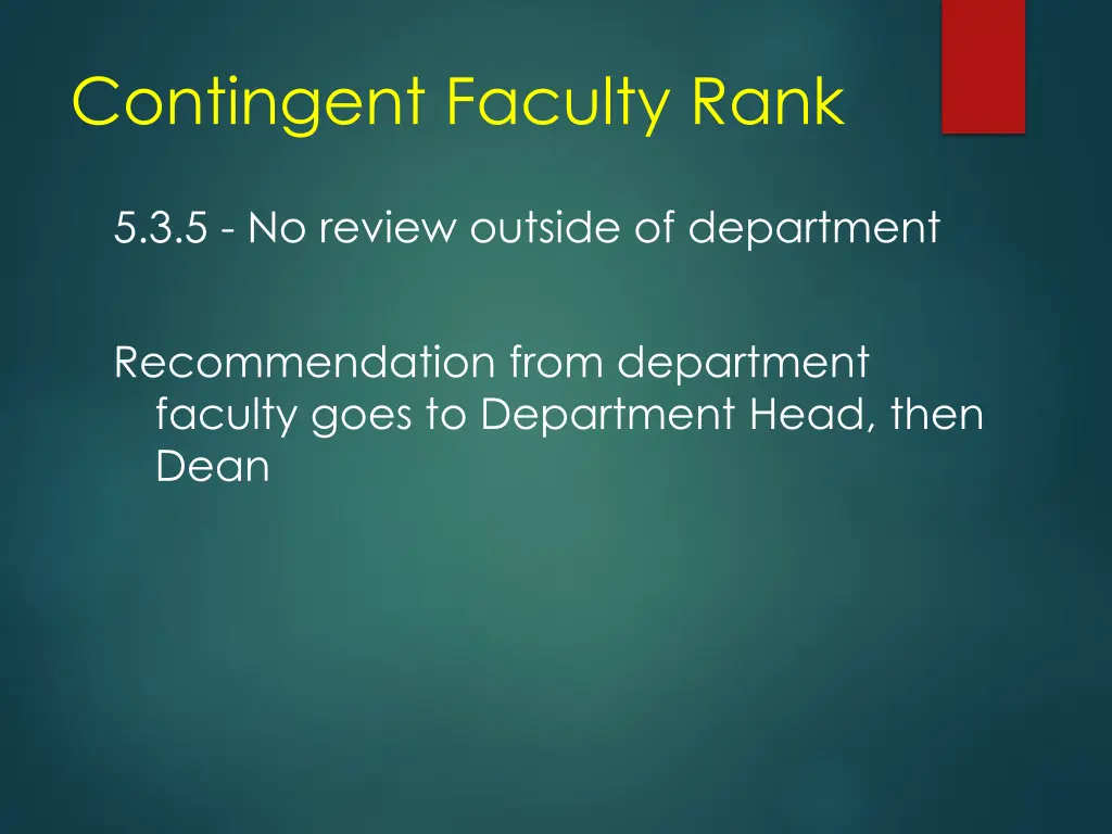 contingent faculty rank