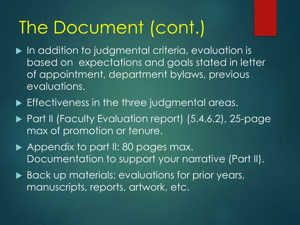 the document cont