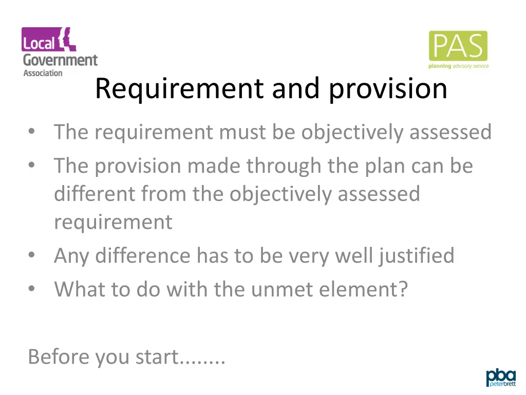 requirement and provision