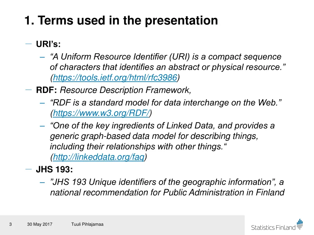 1 terms used in the presentation