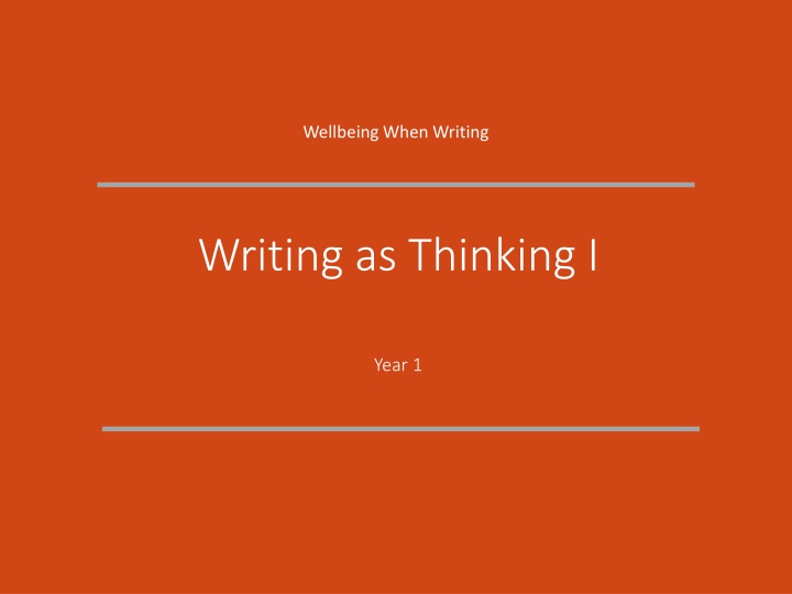 wellbeing when writing