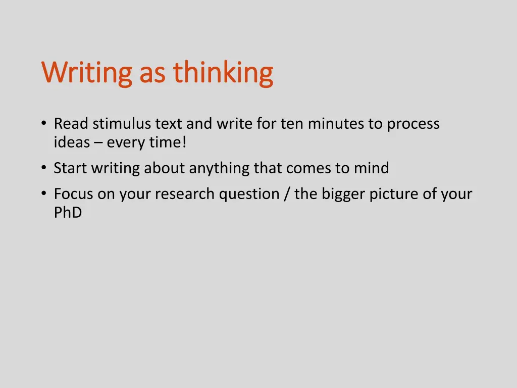 writing as thinking writing as thinking