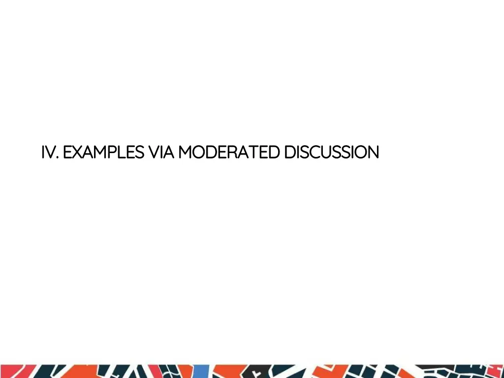 iv examples via moderated discussion iv examples