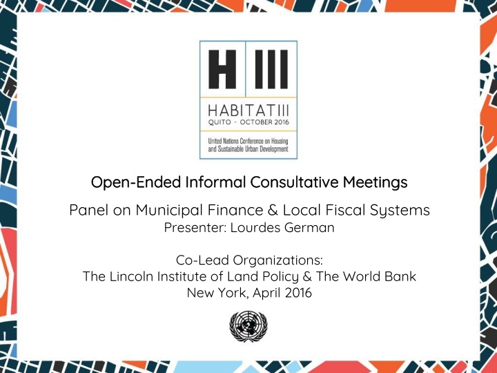 open open ended informal consultative meetings