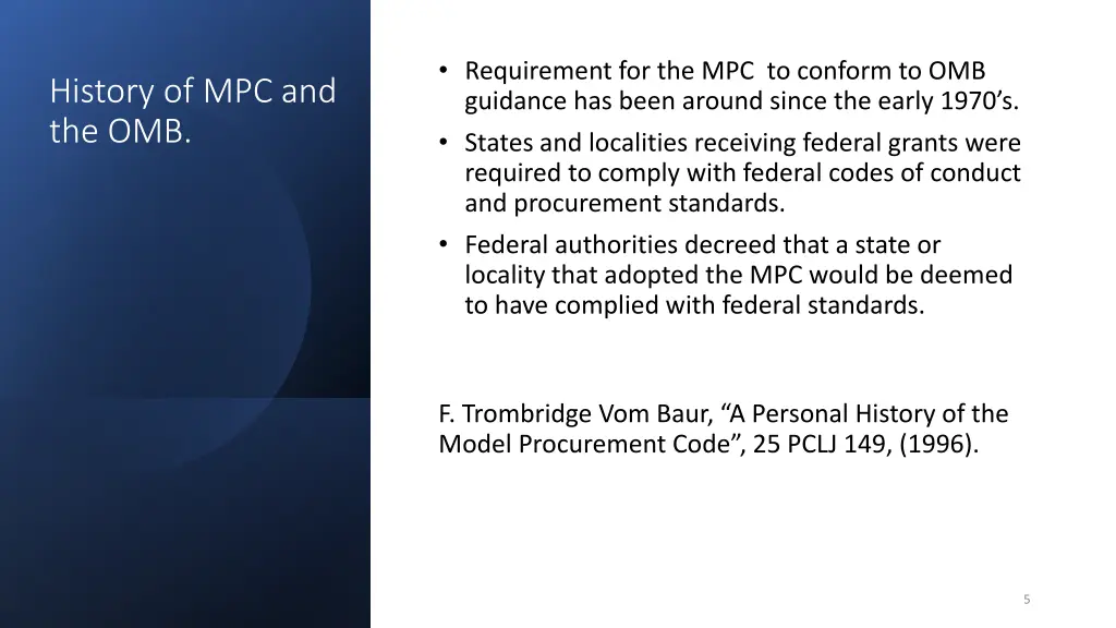 requirement for the mpc to conform