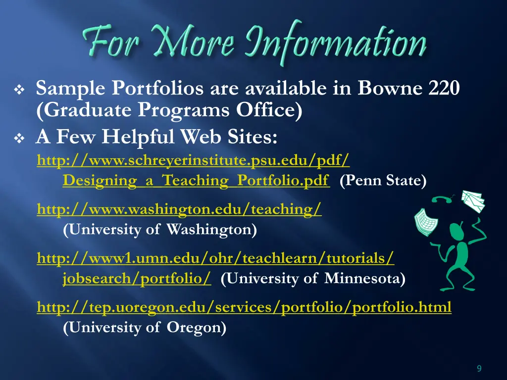 sample portfolios are available in bowne