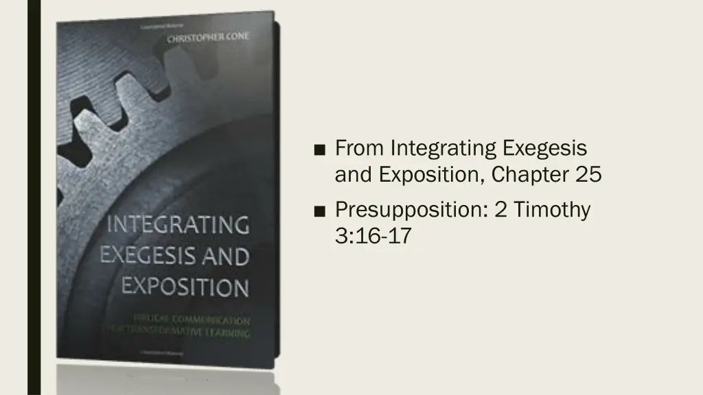 from integrating exegesis and exposition chapter