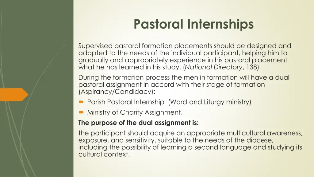 pastoral internships