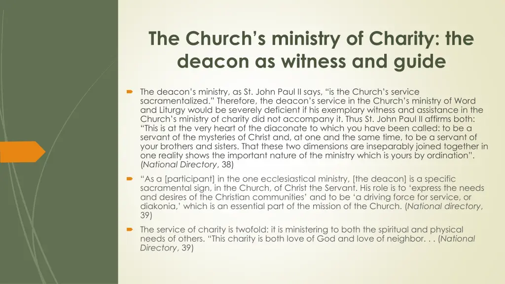 the church s ministry of charity the deacon