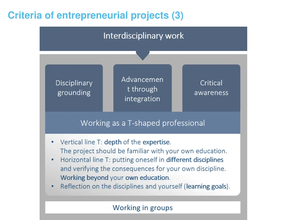 criteria of entrepreneurial projects 3